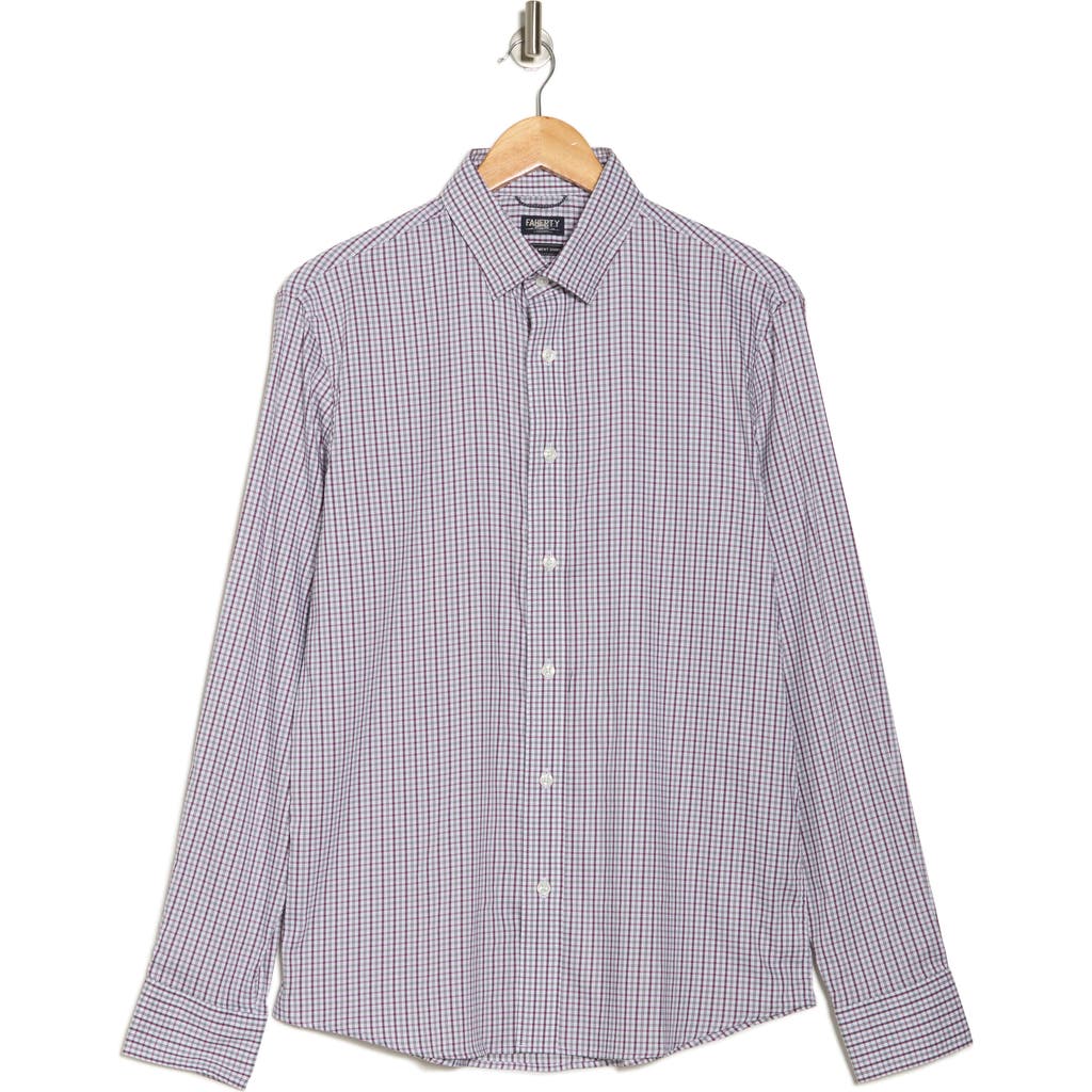 Faherty The Movement Plaid Button-up Shirt In Gray