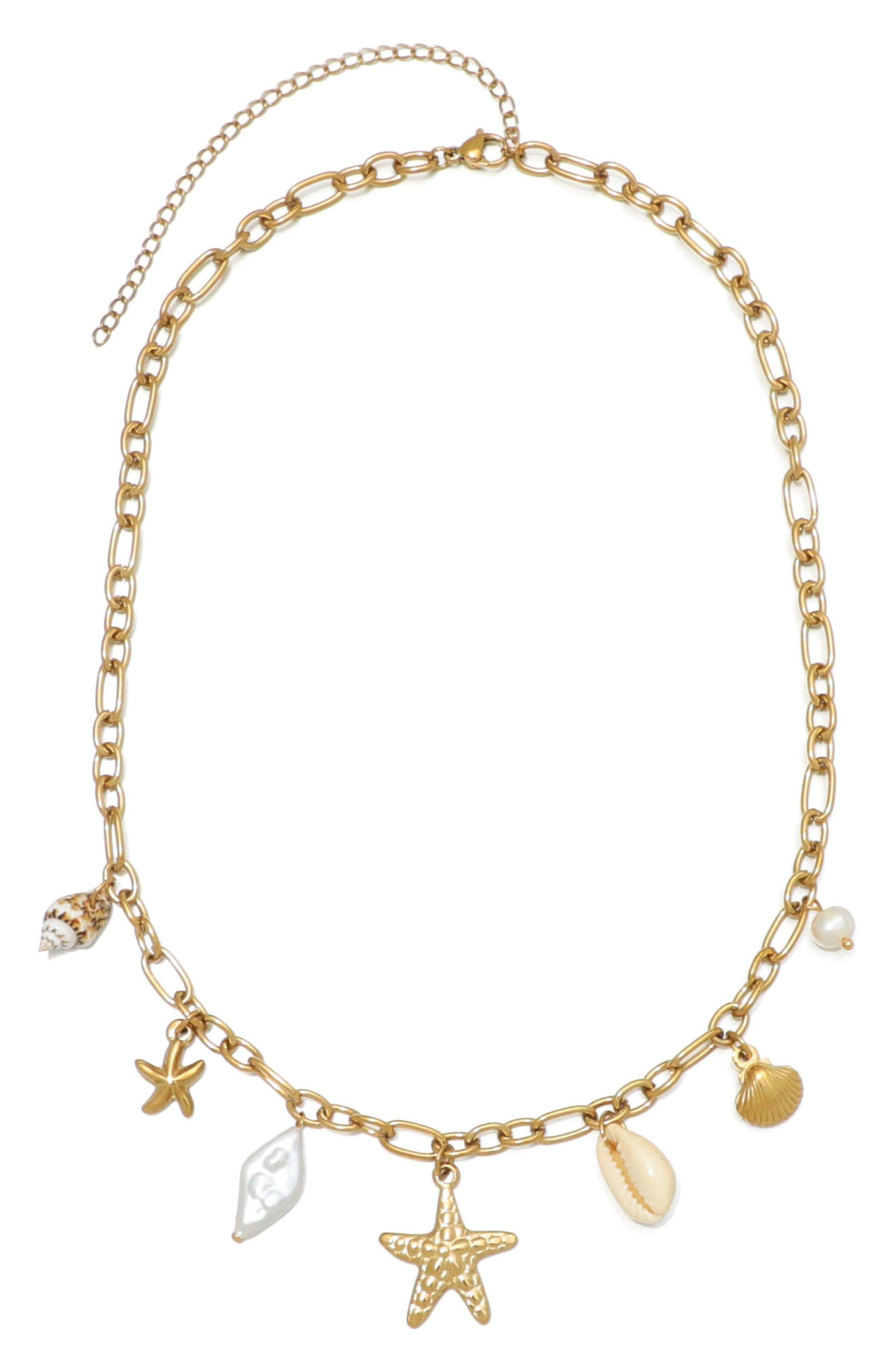 Adornia Assorted Shaker Charm Necklace