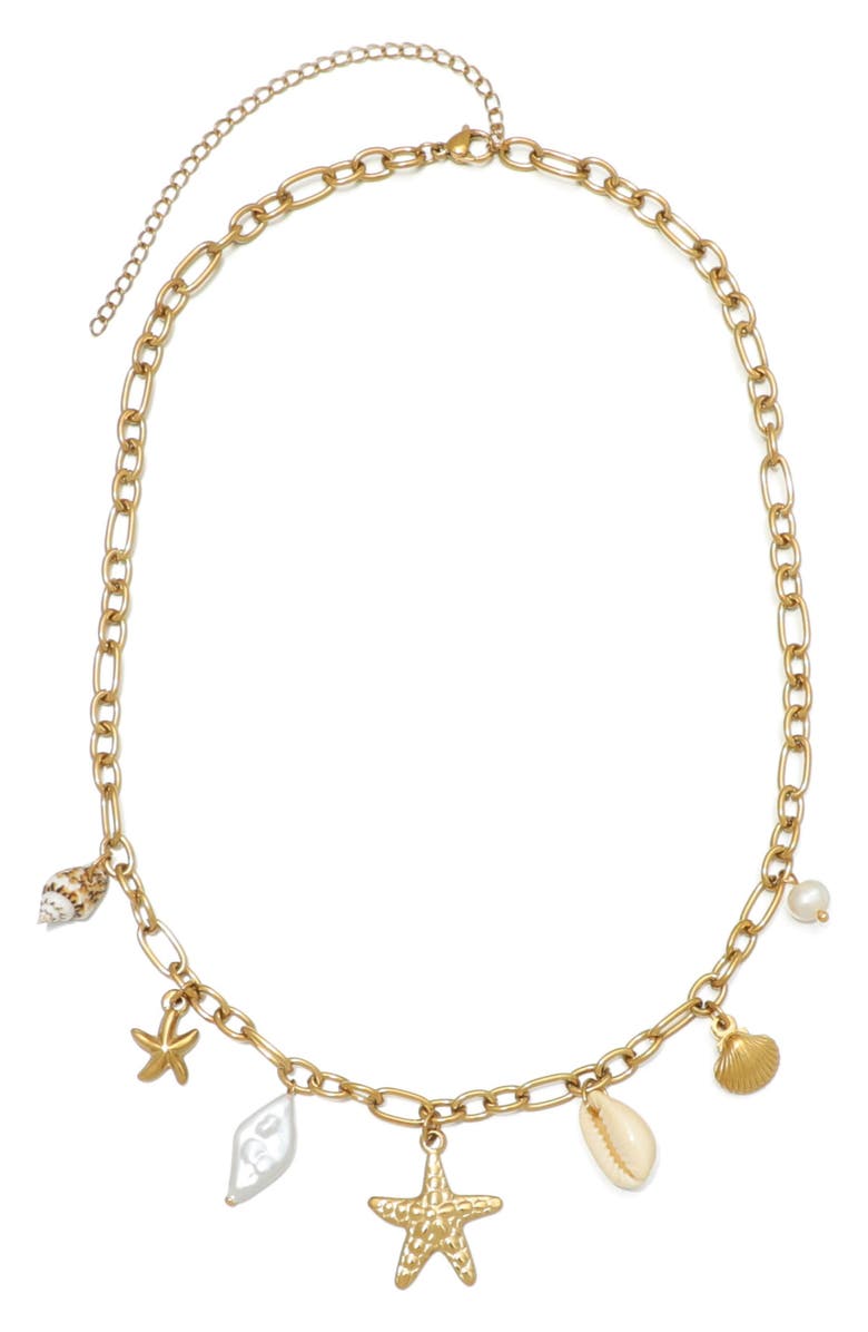 Adornia Assorted Shaker Charm Necklace, Main, color, 