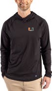 Cutter & Buck Men's Cutter & Buck Black Miami Hurricanes Prospect Recycled Featherlight Stretch Hoodie