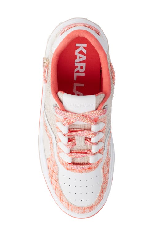 Karl Lagerfeld Charna Lace Up Sneaker In Nude