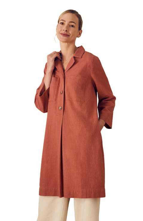 Placket Detail Knee Length Dress