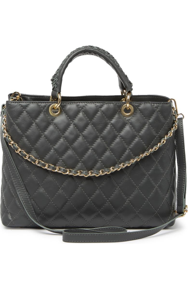 Persaman New York Quilted Leather Satchel, Main, color,