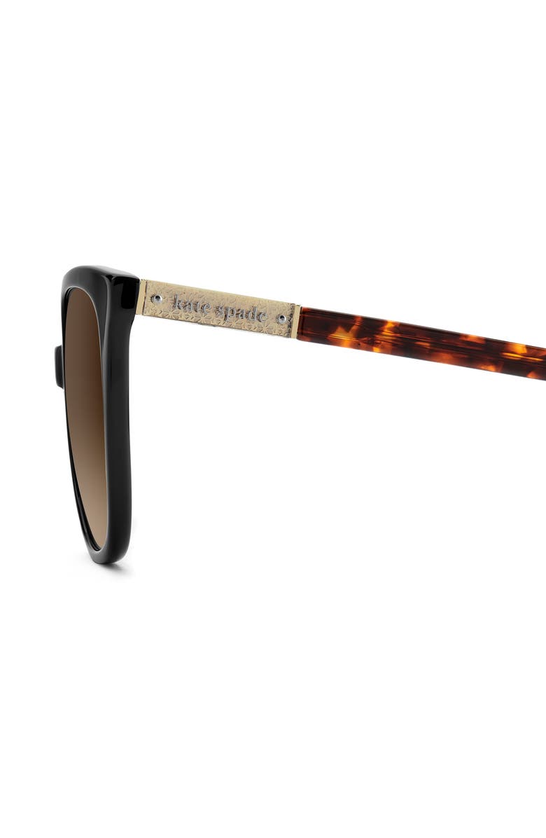 Kate Spade New York kaysie 58mm square sunglasses, Alternate, color, Black/ Brown