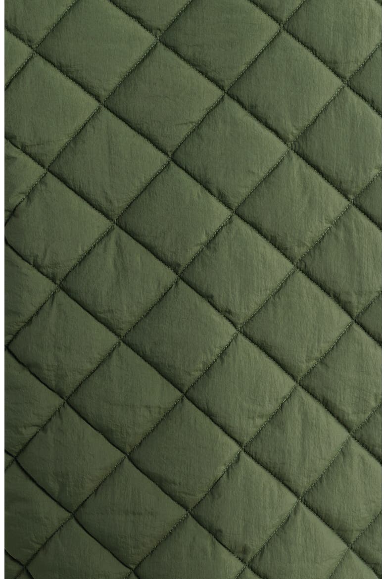 Quilted Long Coat, Alternate, color, OLIVE