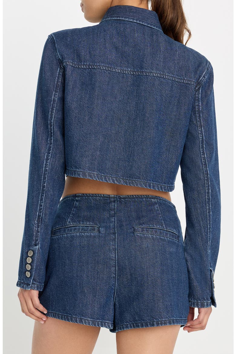 Cropped Denim Jacket, Alternate, color, INDIGO1187