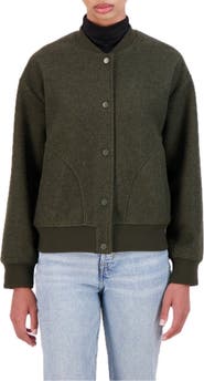 Ookie & Lala Faux Wool Bomber Jacket