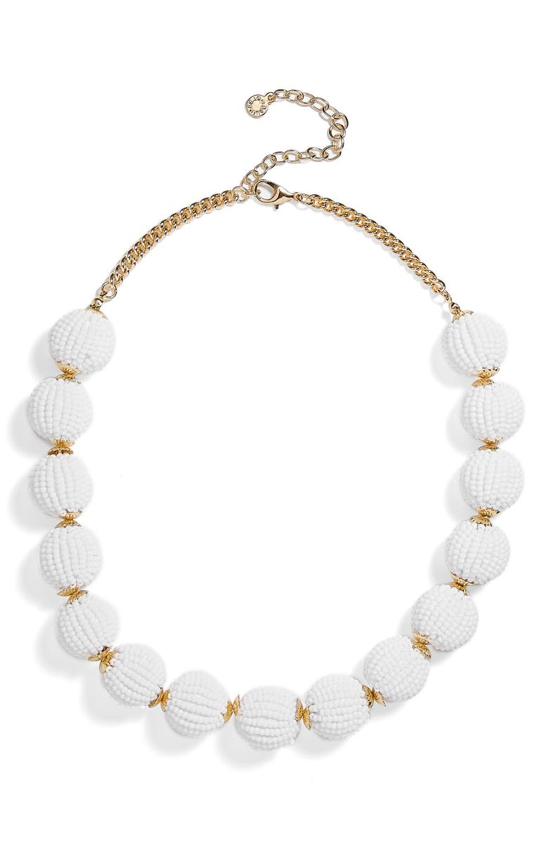 BaubleBar Beaded Ball Statement Necklace, Main, color, 