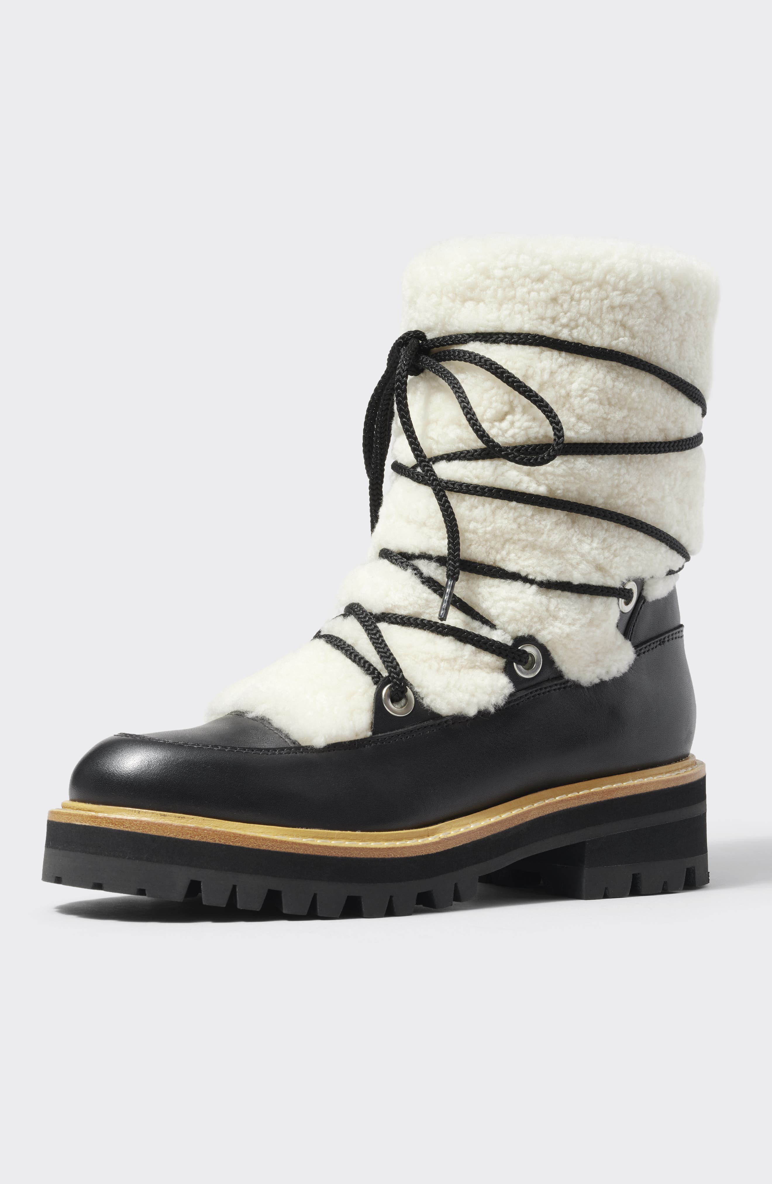 Marc Fisher LTD Isha Genuine Shearling Hiking Boot, Main, color, 
