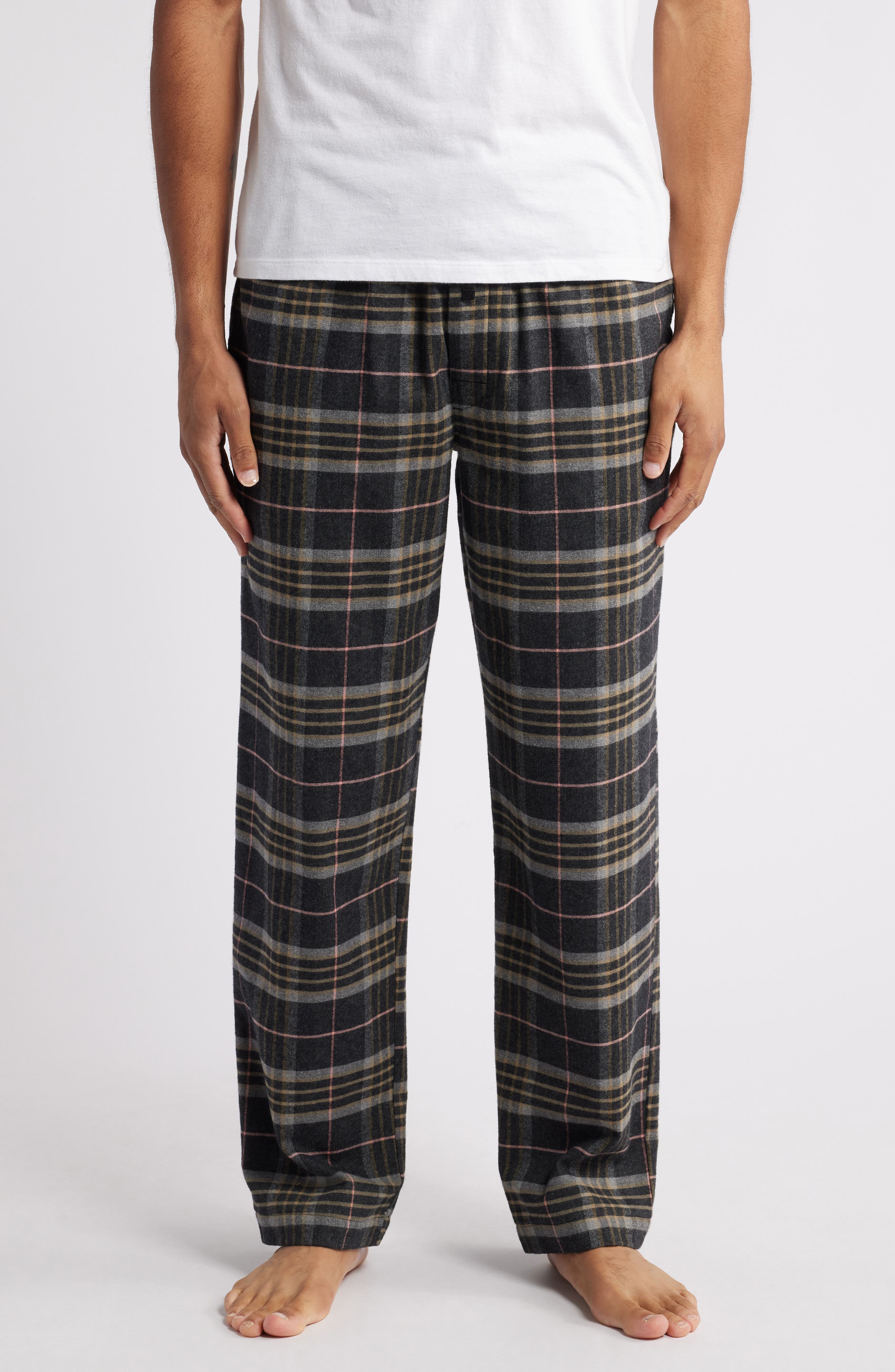 Majestic International Country Flannel Pajama Pants in Charcoal 