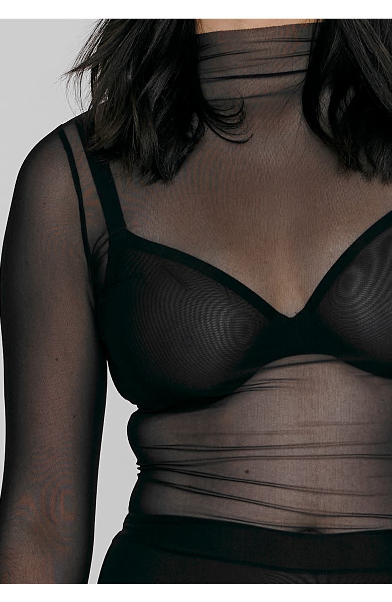 CUUP The Mockneck Dress, Alternate, color, Black