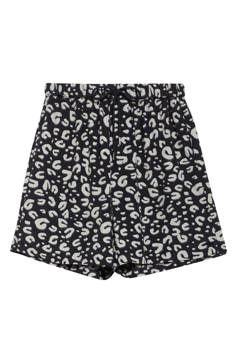 TAKAHIROMIYASHITA TheSoloist. Leopard Print Shorts, Alternate, color, Black X White