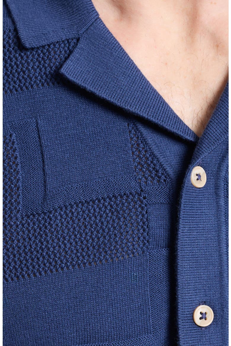 Drayford Short Sleeve Sweater, Alternate, color, NAVY