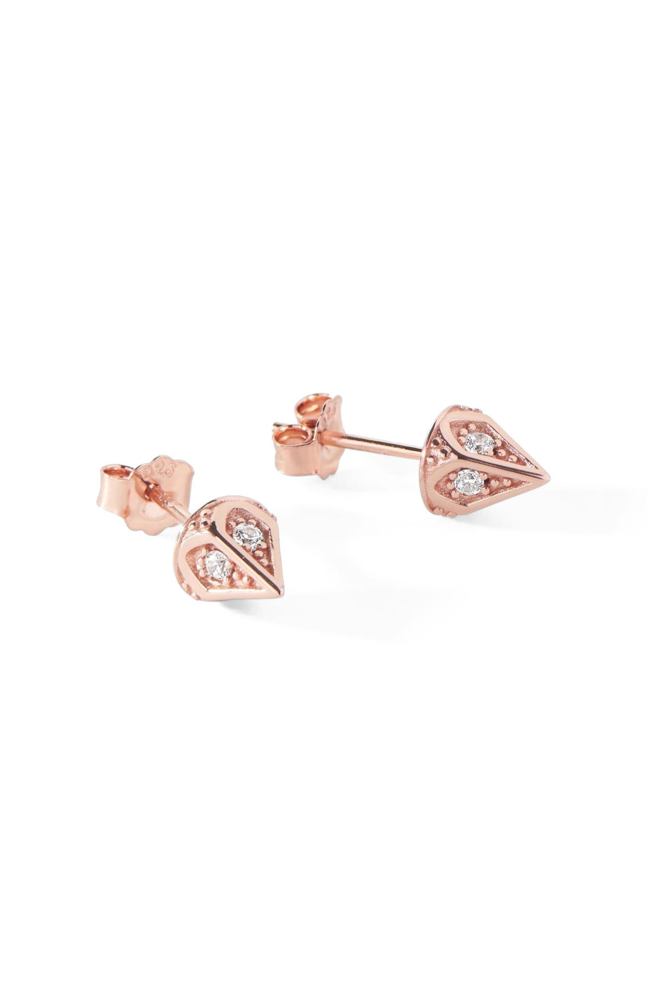 Rose Gold/White CZ