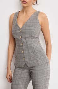 Good American Plaid Vest