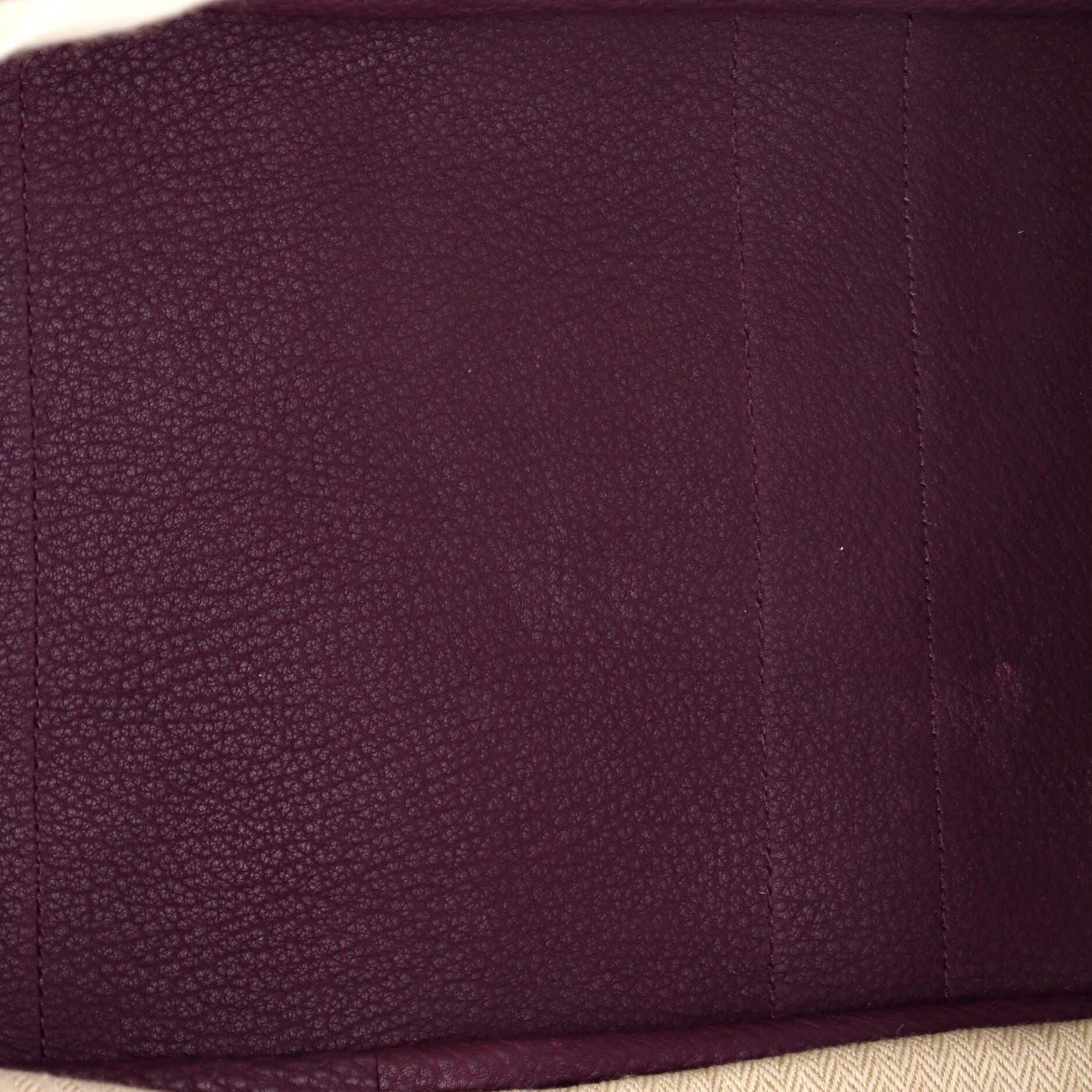 Pre-Owned Hermes Garden Party Tote Leather 36, Alternate, color, Cassis