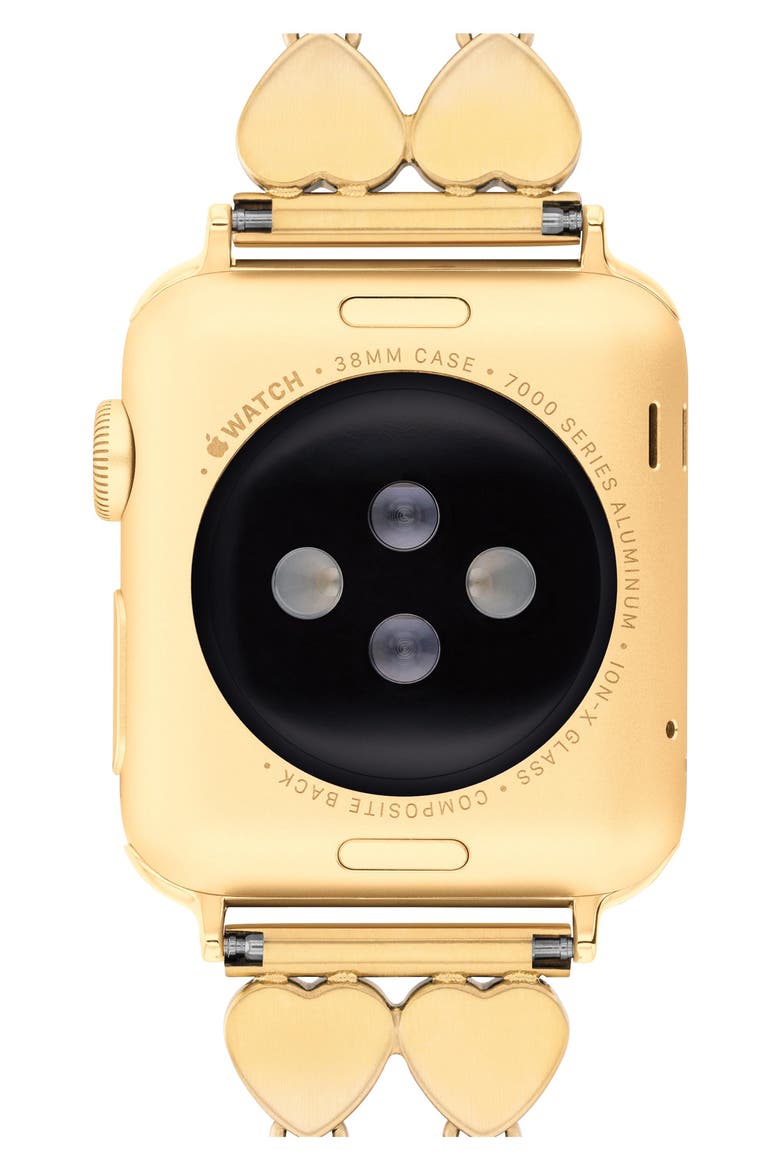 Stainless Steel 20mm Apple Watch® Bracelet Watchband, Alternate, color, GOLD