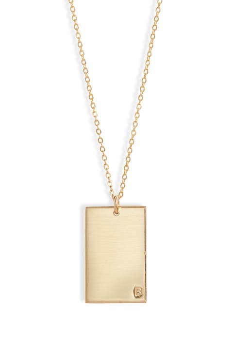 Goldie Initial Tag Pendant Necklace