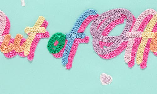 Stoney Clover Lane Small Out Of Office Embroidered Nylon Pouch In Pink