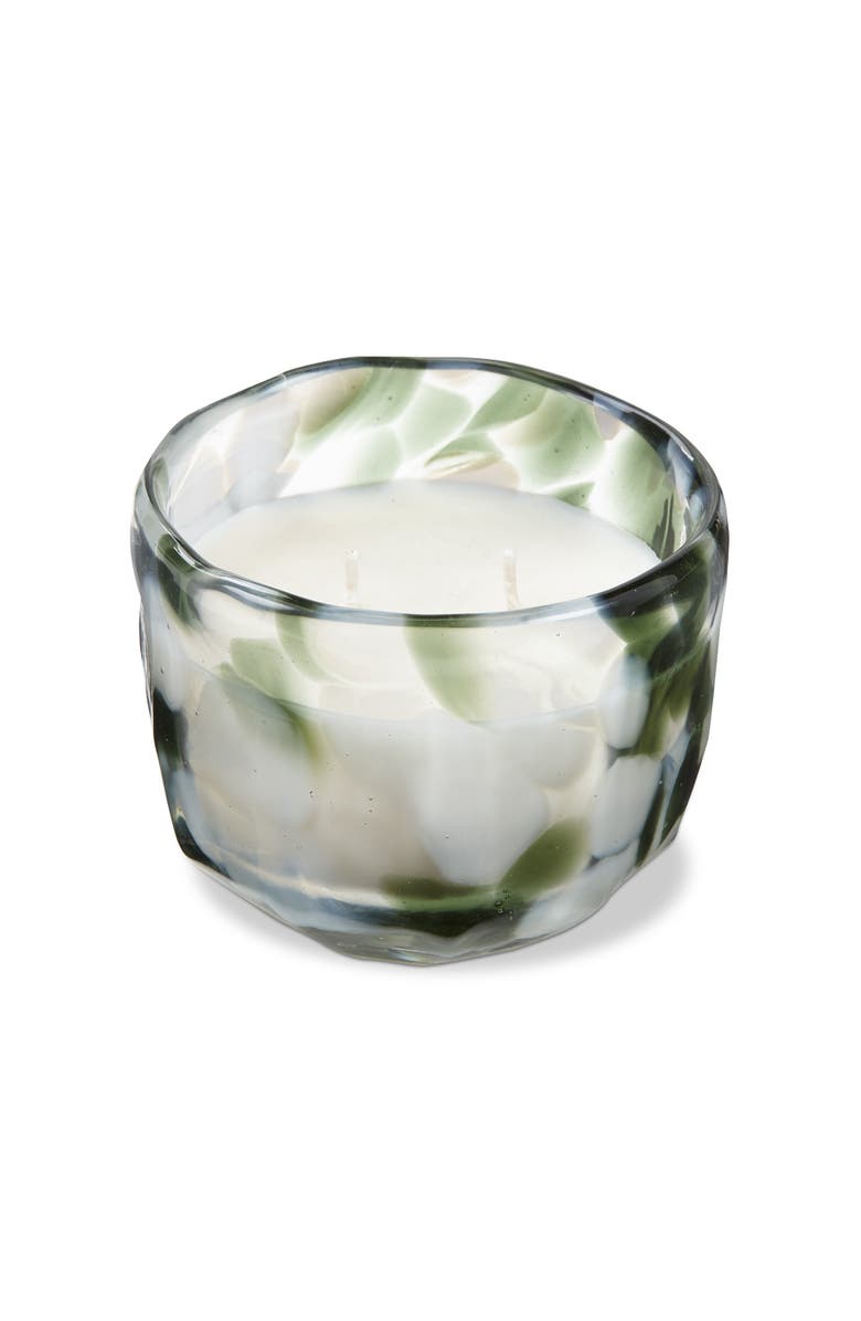 tag Magnolia Musk Soy Candle in Green Confetti Glass Container, Main, color, Green