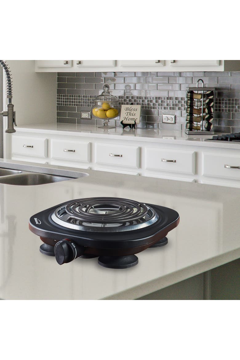 TS-321BK 1000 Watt Single Electric Burner, Alternate, color, Black