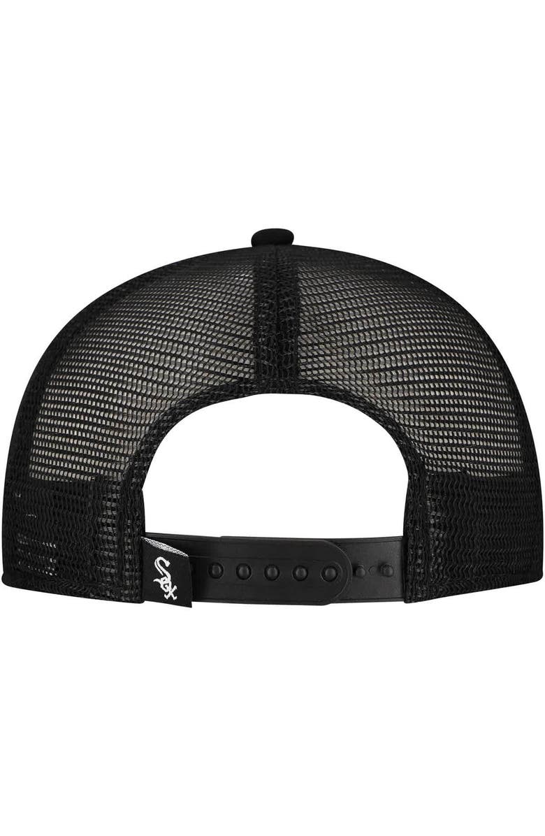 New Era Men's New Era Black Chicago White Sox Retro Bold A-Frame Trucker 9FORTY Adjustable Hat, Alternate, color, Black