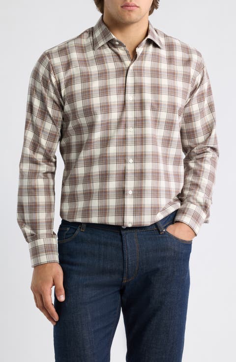 Cannon Plaid Performance Flannel Sport Shirt