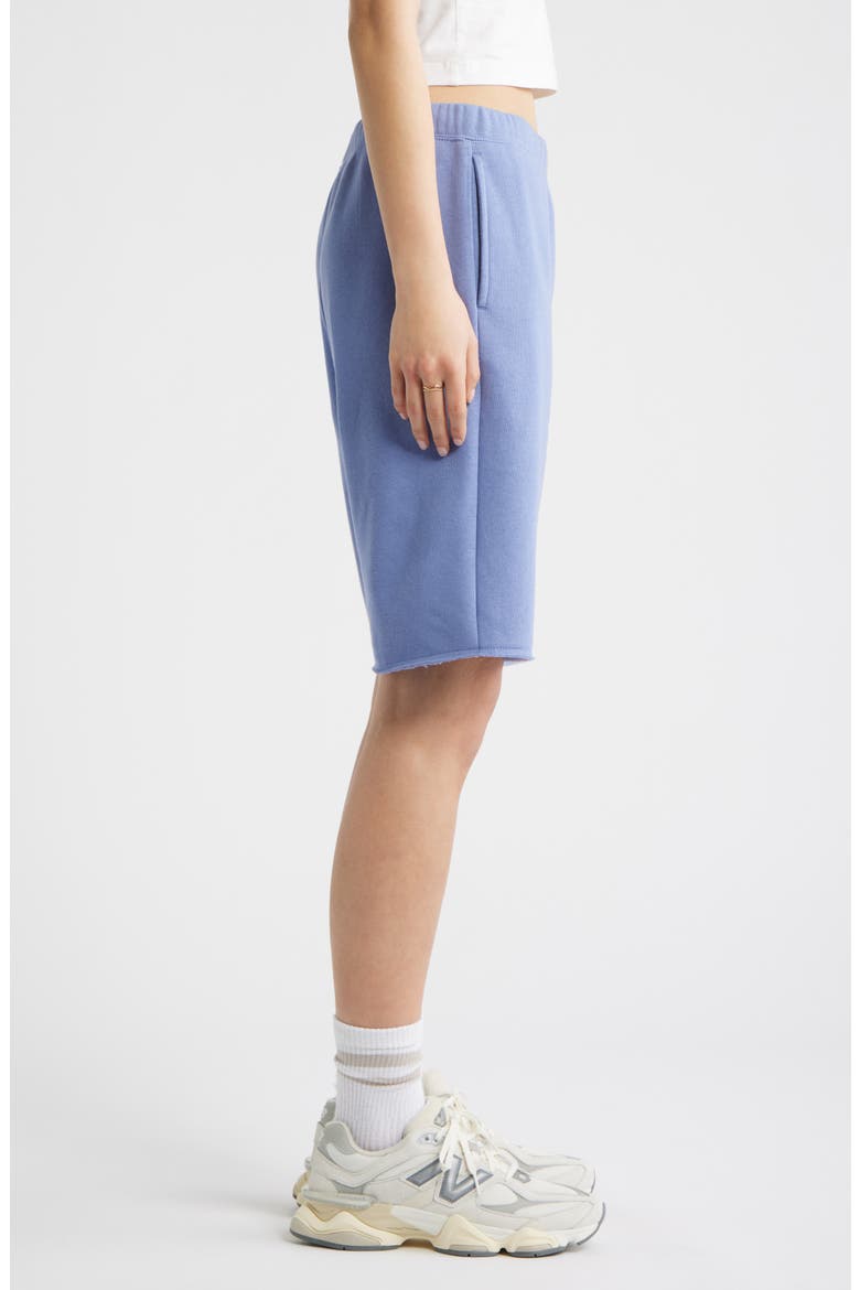 Long Fleece Sweat Shorts, Alternate, color, BLUE FROST