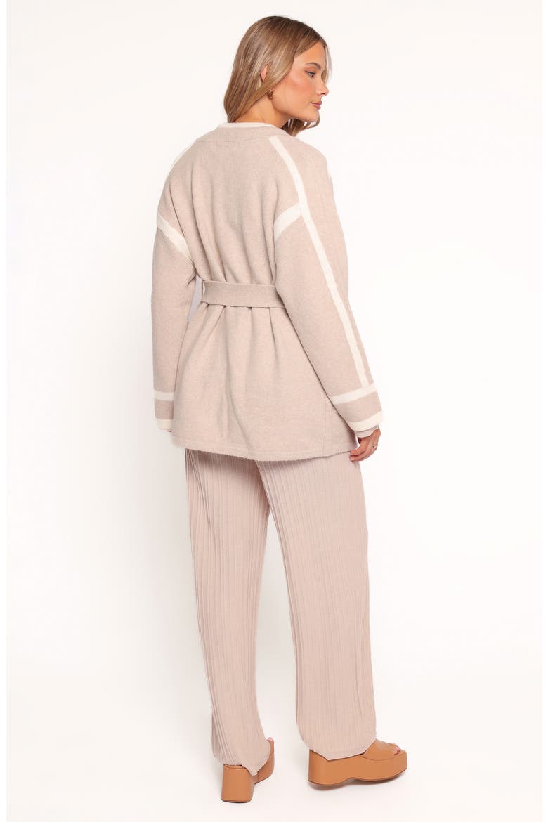 Maloney Tie Waist Cardigan, Alternate, color, BEIGE