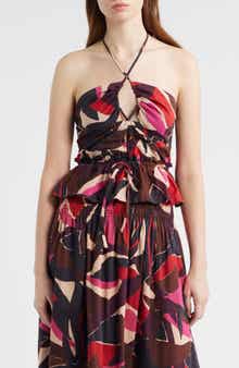 Dulce Peplum Halter Top