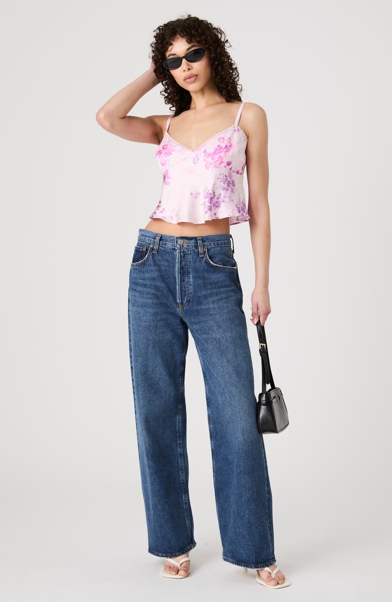 French Connection Elyria Satin Tank, Alternate, color, Sweet Pink Multi