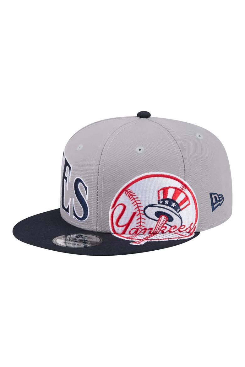 Men's New Era Gray/Navy New York Yankees Stretched Two-Tone 9FIFTY Adjustable Hat, Main, color, Gray
