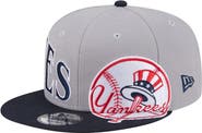 New Era Men's New Era Gray/Navy New York Yankees Stretched Two-Tone 9FIFTY Adjustable Hat