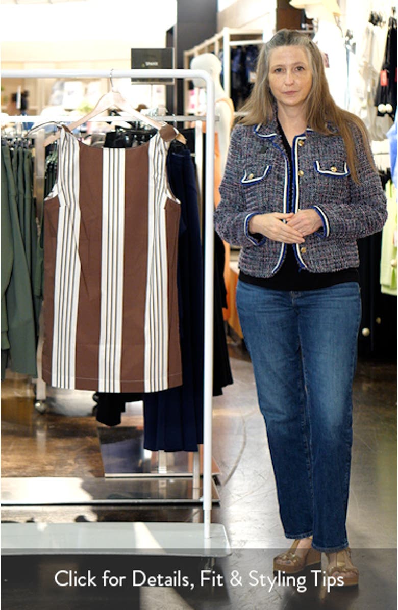 Rosie Variegated Stripe Cotton Minidress, sales video thumbnail