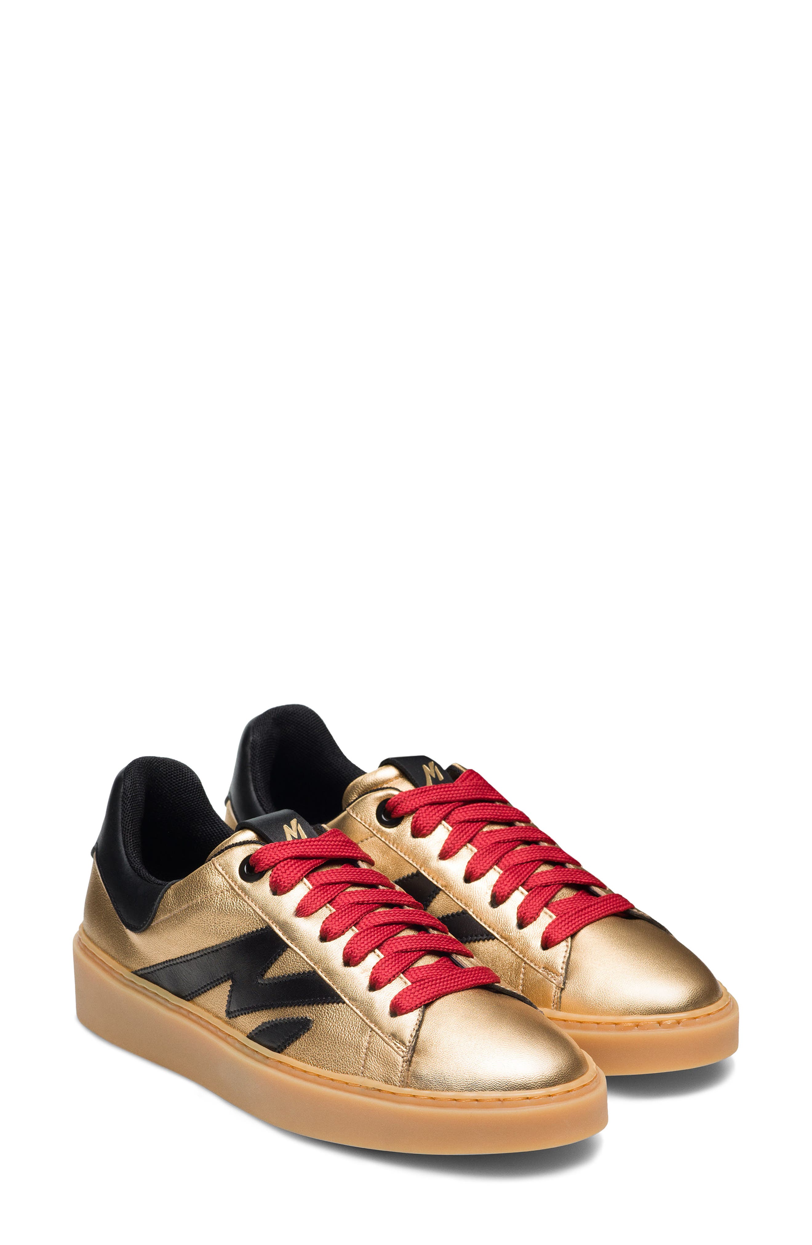 Magnanni Electra Gold Sneaker, Main, color, Gold