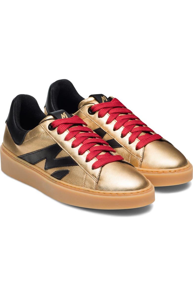 Magnanni Electra Gold Sneaker, Main, color, Gold