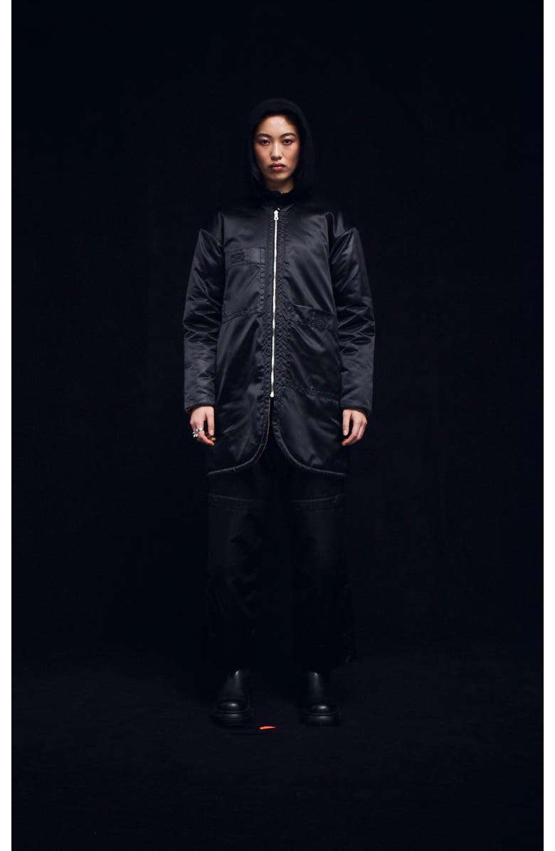 CAALO Reversible Sustainable Down Coat, Alternate, color, Black