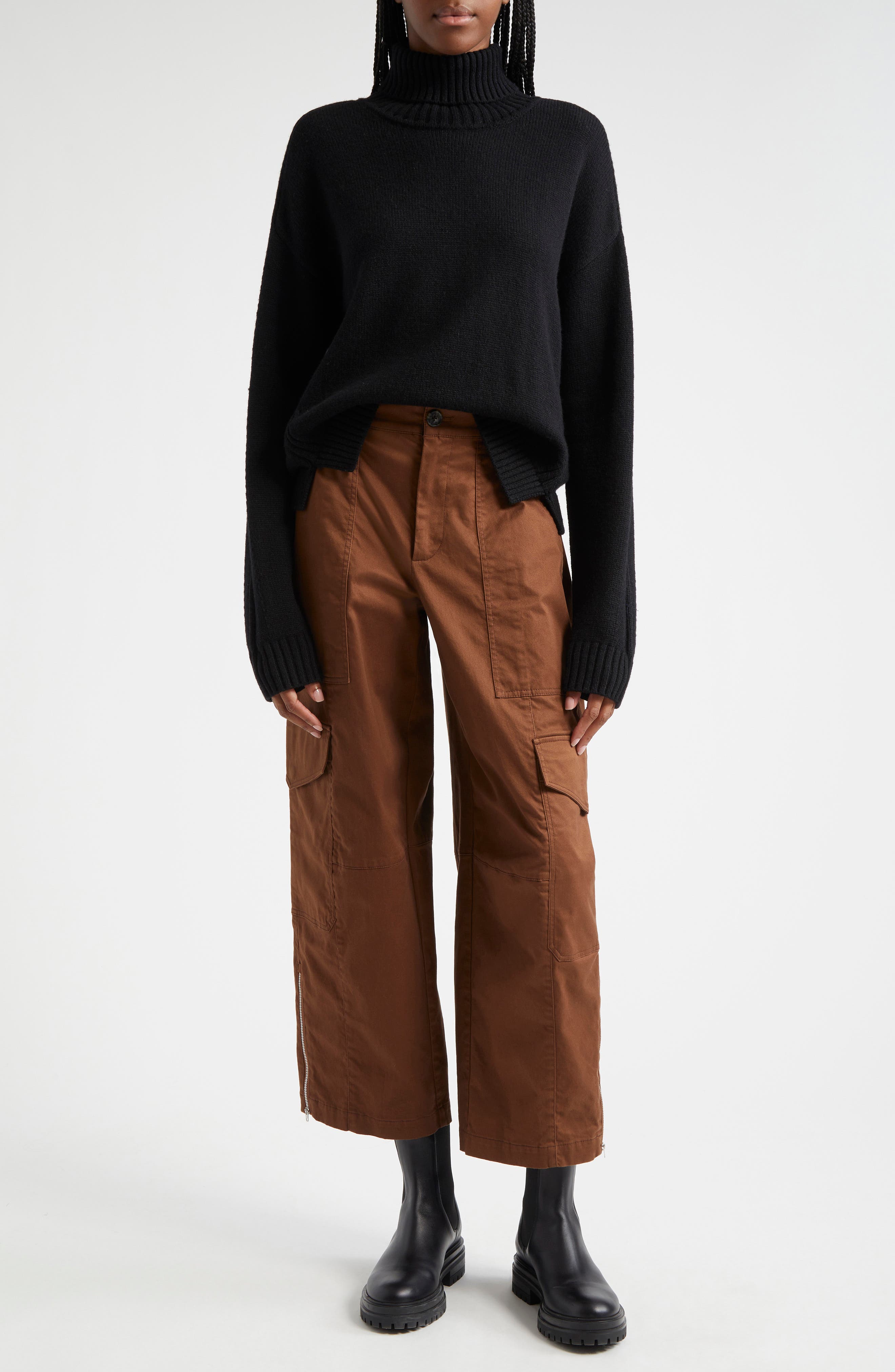 Stretch Cotton Twill Cargo Pants - image 2