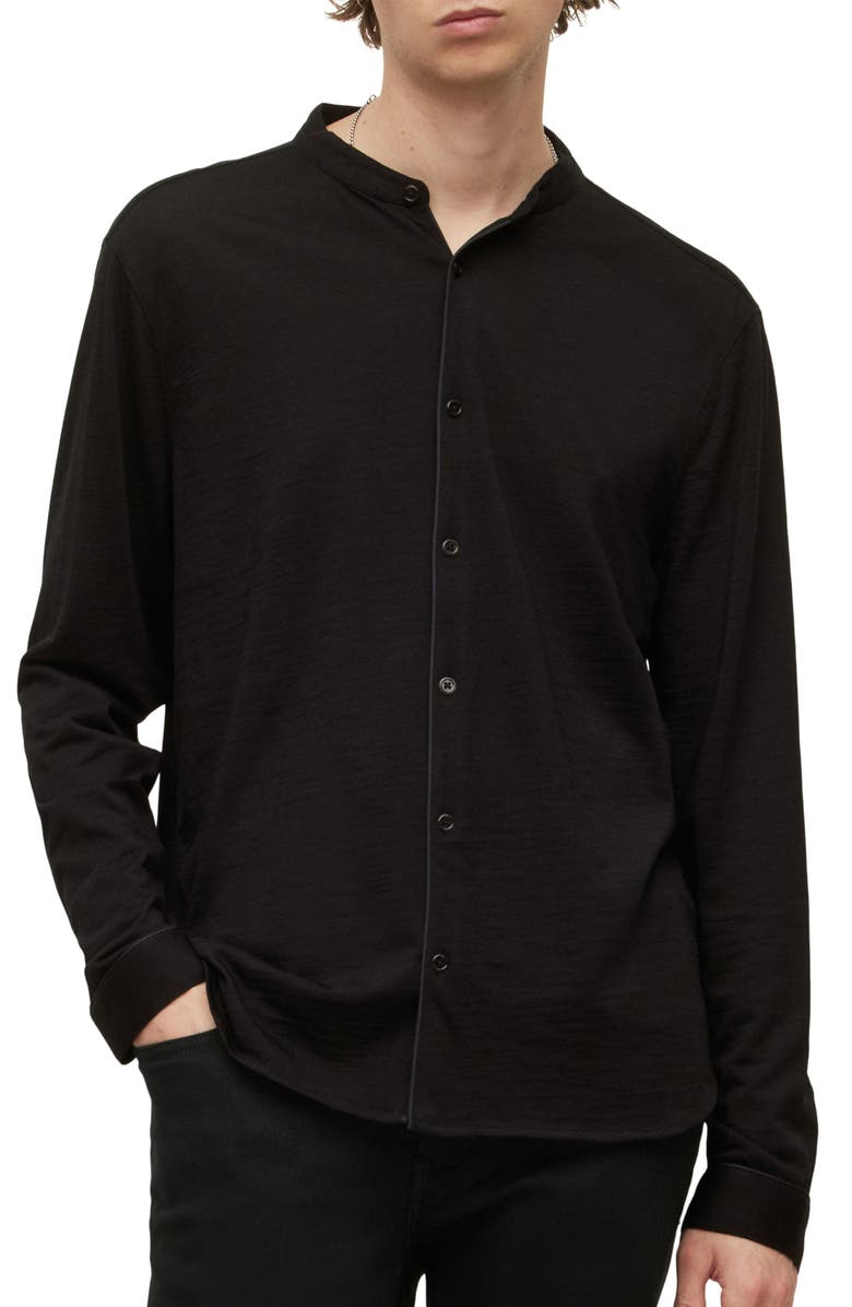 John Varvatos Fulton Regular Fit Wool Button-Up Shirt, Main, color,
