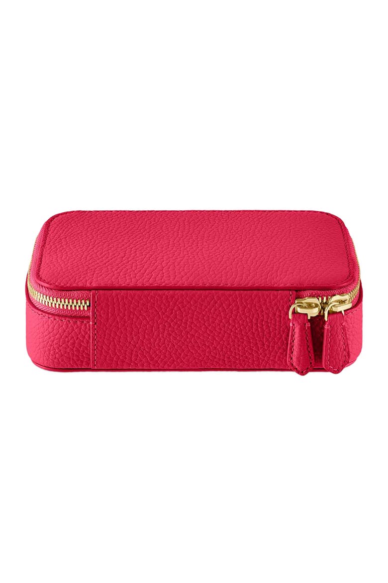 Leather Jewellery Case, Alternate, color, Shibuya Fuchsia