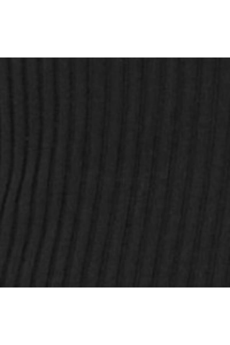 Side Split Fitted Knit Midi Dress, Alternate, color, Black