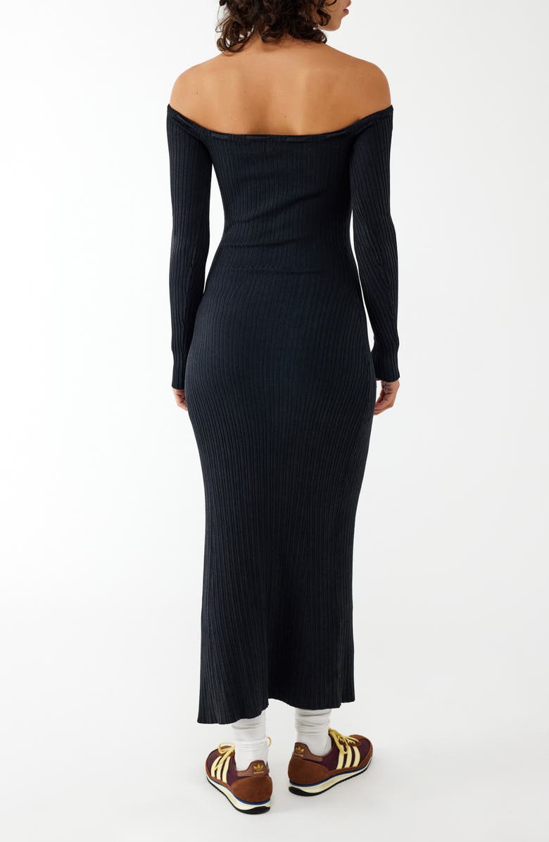 BDG Urban Outfitters Off the Shoulder Long Sleeve Rib Sweater Dress, Alternate, color, 