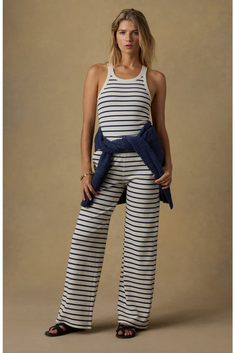 Surfside Stretch Organic Cotton Rib Tank, Alternate, color, SALT AIR STRIPE