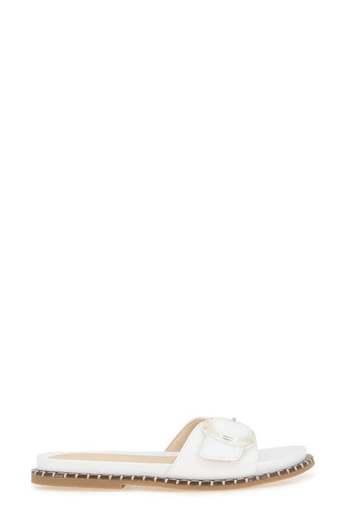 Reaction Kenneth Cole Syrena Buckle Slide Sandal In Ecru