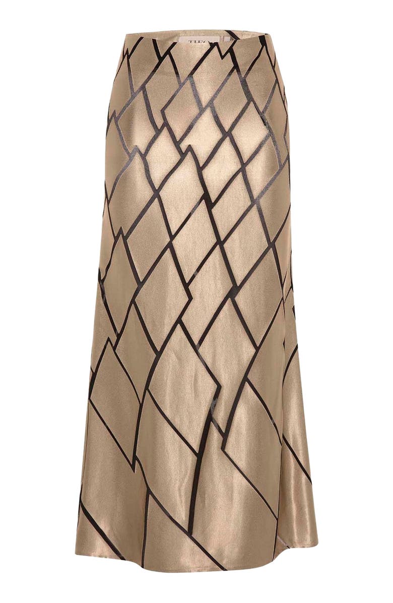 THEO The Label Theia Retro Burnout Maxi Skirt, Alternate, color, Sand