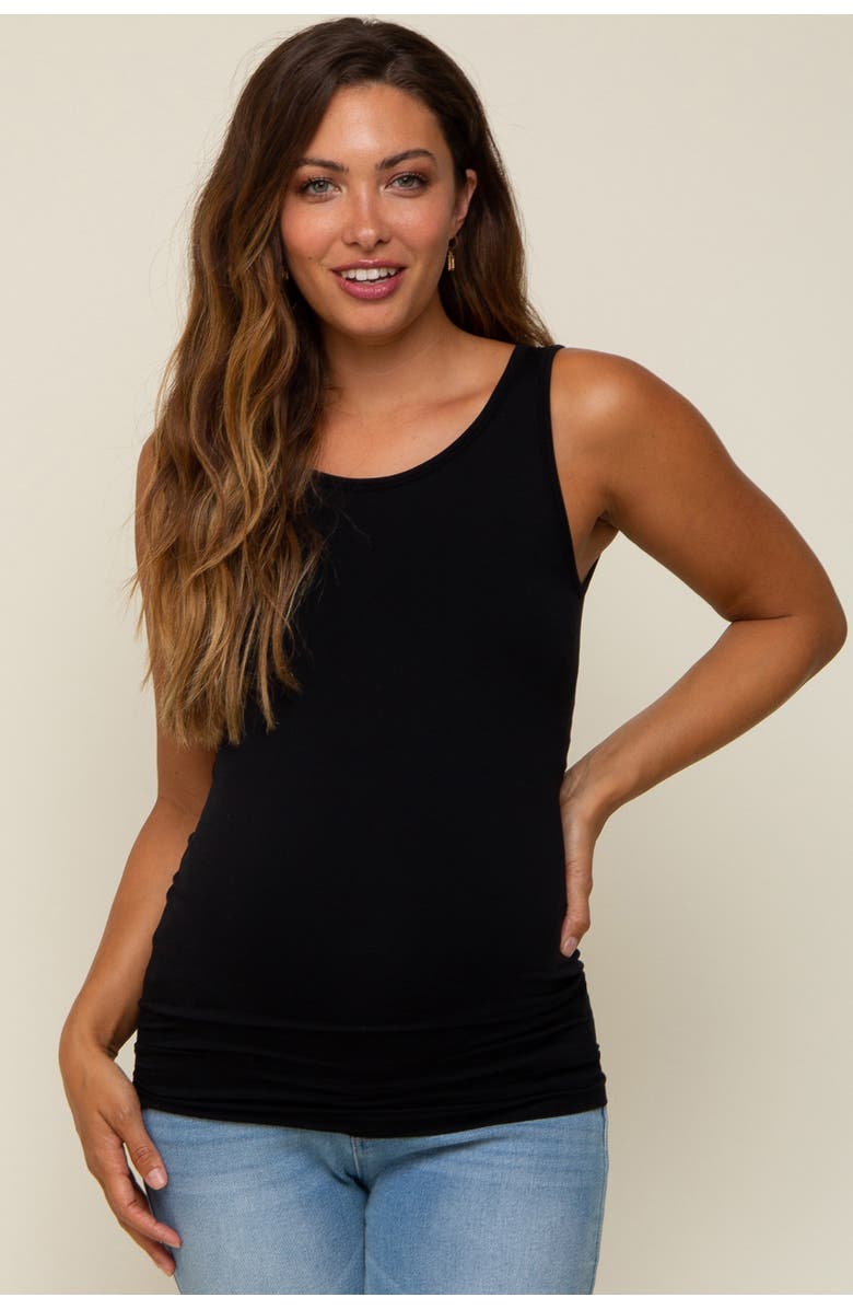PinkBlush Basic Seamless Tank, Main, color, Black