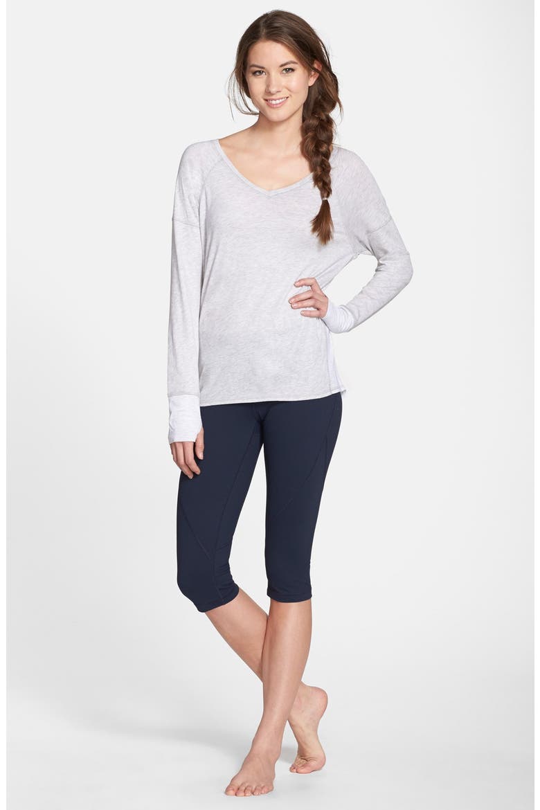 'Salutation' Long Sleeve Tee, Alternate, color, SILVER STAR HEATHER