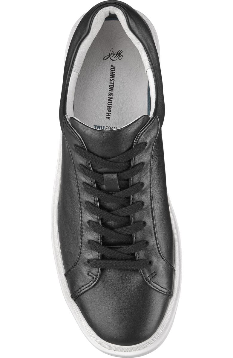 Johnston & Murphy Ashley Sneaker, Alternate, color, Black Nappa Leather
