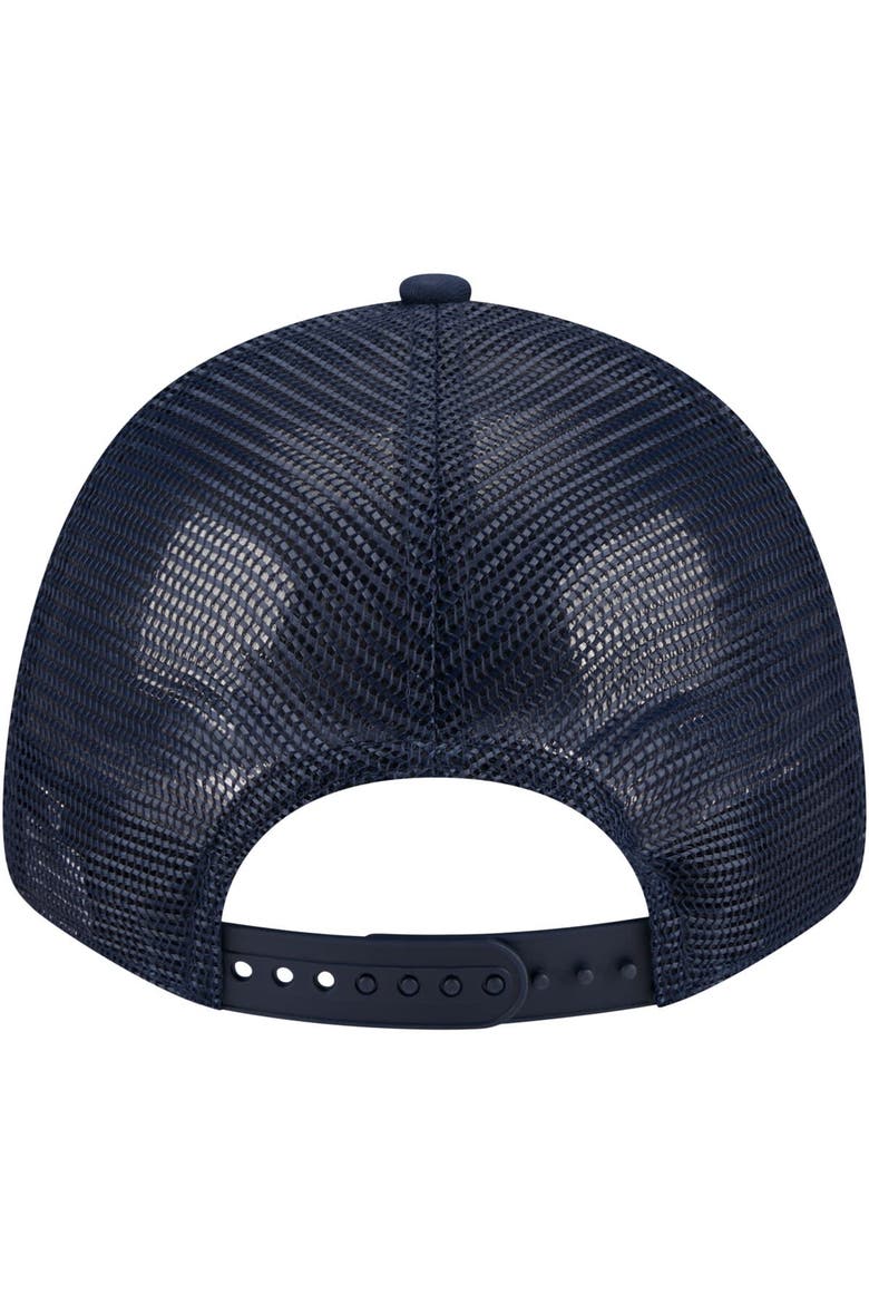 Men's New Era Navy Dallas Cowboys Plate 9FORTY Trucker Adjustable Hat, Alternate, color, Navy