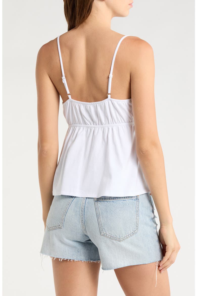 Lace Trim Babydoll Camisole, Alternate, color, WHITE